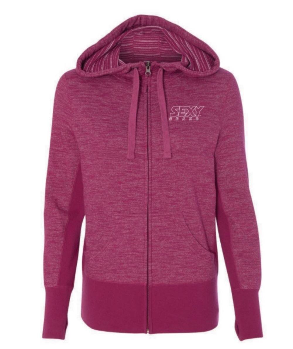 Women's South Of The Border Zip-Up Hoodie in Brilliante Rosa