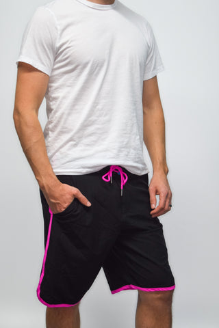 Shorts Híbridos de Competição Masculino em Rosa