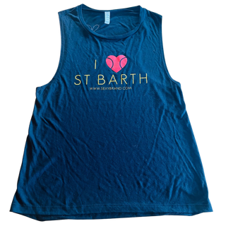 Regata I Love St Barth Flowy com gola redonda