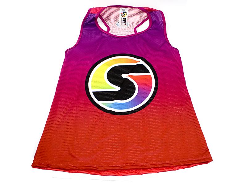 Women's Competition Tank in Purple/Red Ombré