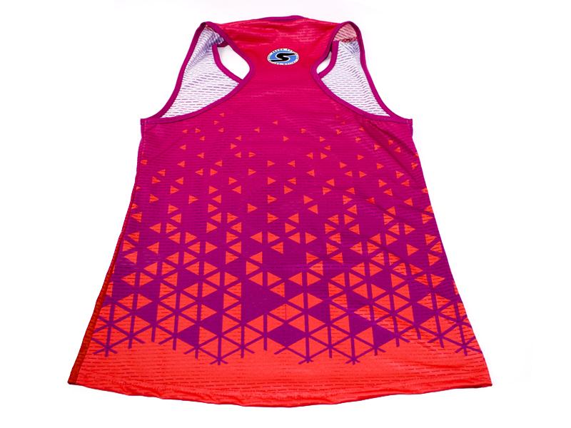 Women's Competition Tank in Purple/Red Ombré