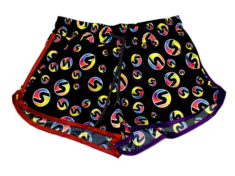Women's Retro S Competition Shorts in Red/Purple