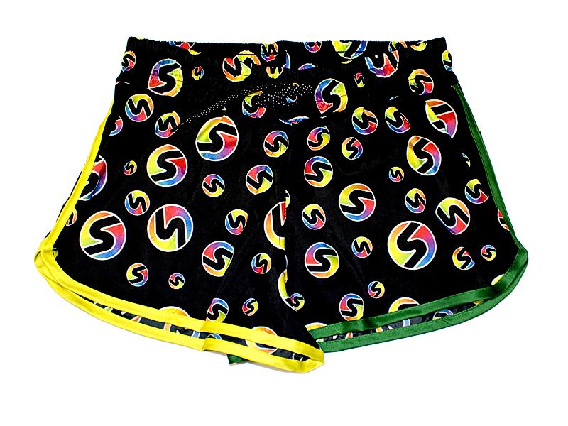 Women's Retro S Competition Shorts in Yellow/Geen