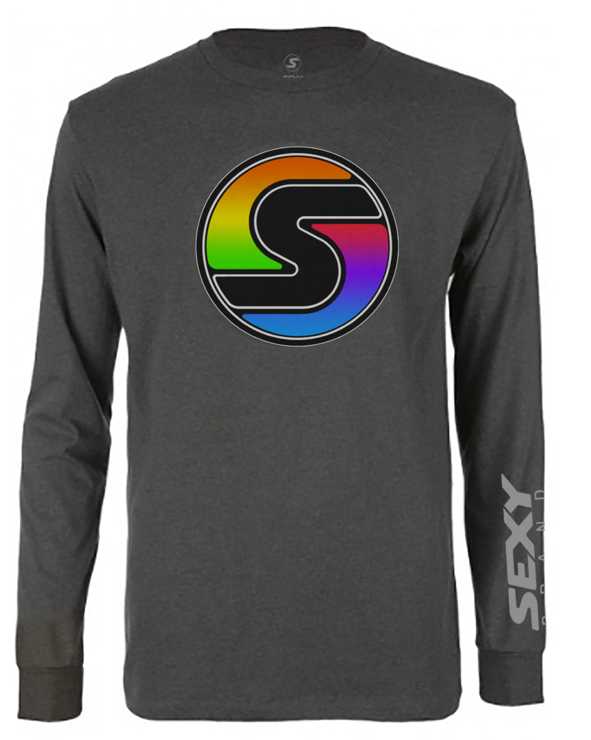 Men's Rainbow "S" Logo Long Sleeve Tee