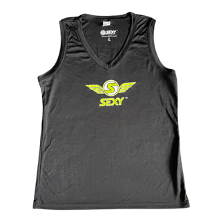 Women's SEXY Wings #Throwback Tank in White & Yellow