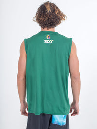 Sexy Brand Stay Dry Competition Tank in Green back view