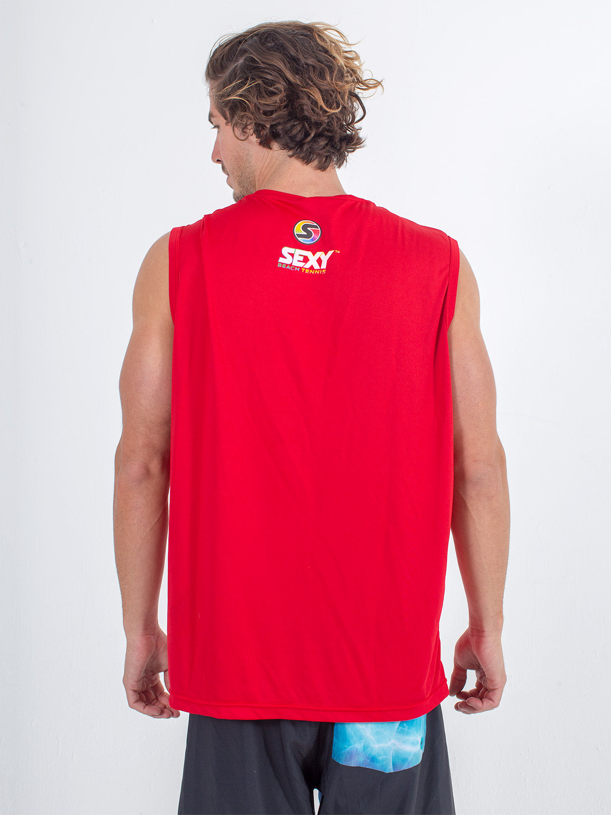 Sexy Brand Stay Dry Competition Tank in Red back view