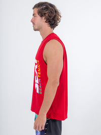 Sexy Brand Stay Dry Competition Tank in Red side view