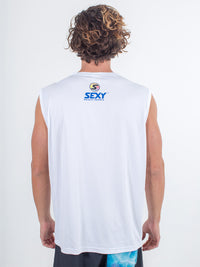 Sexy Brand Stay Dry Competition Tank in White back view