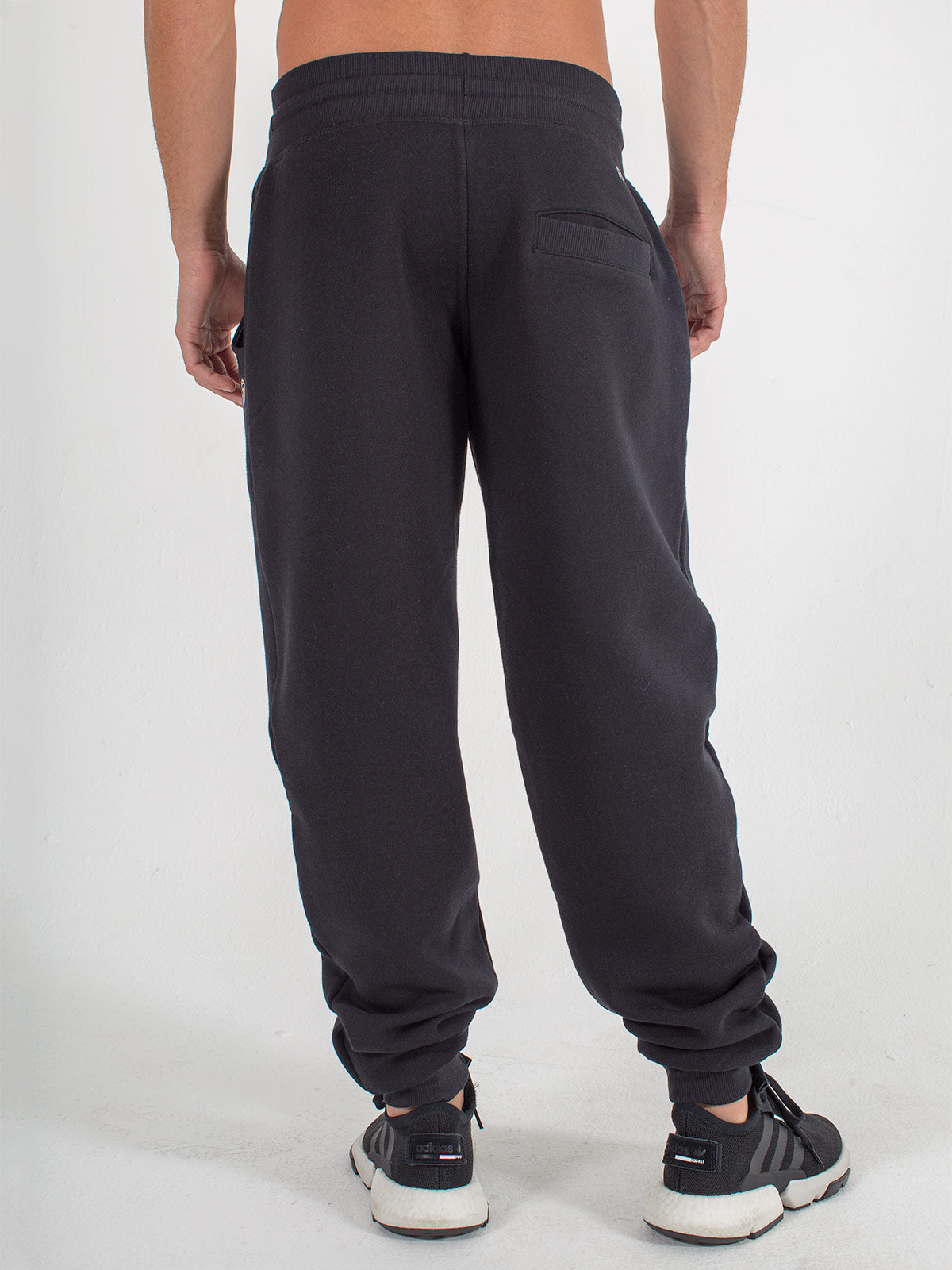 mens sweats joggers sexy brand in black back view