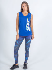 sexy brand womens competition tank v-neck royal blue