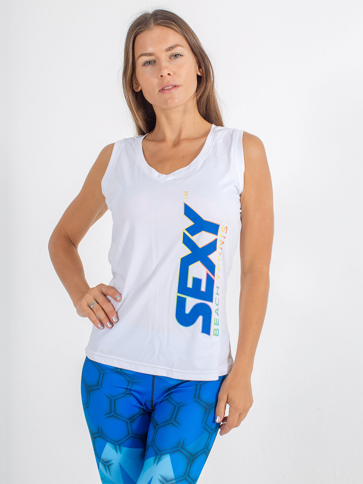 Women's Stay Dry Competition Tank in White